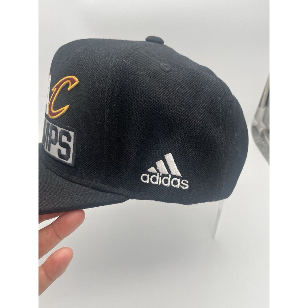 Cleveland Cavaliers Cavs Hat cap NWOT 2016 NBA CHAMPS Adidas Black Snapback H33 - Picture 6 of 9